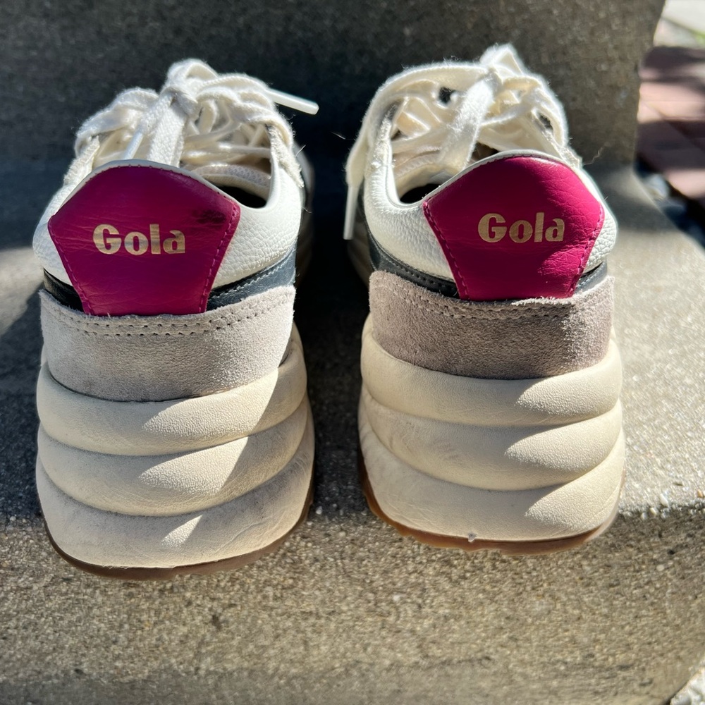 Gola Women's Cream and Black Sneakers - Picture 2 of 7